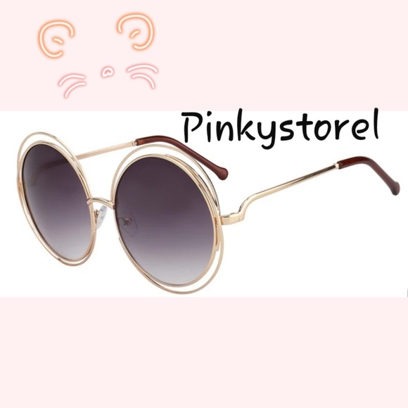 🐚NEW Vintage Gold Dark Purple Sunglasses🐚 - Picture 5 of 8